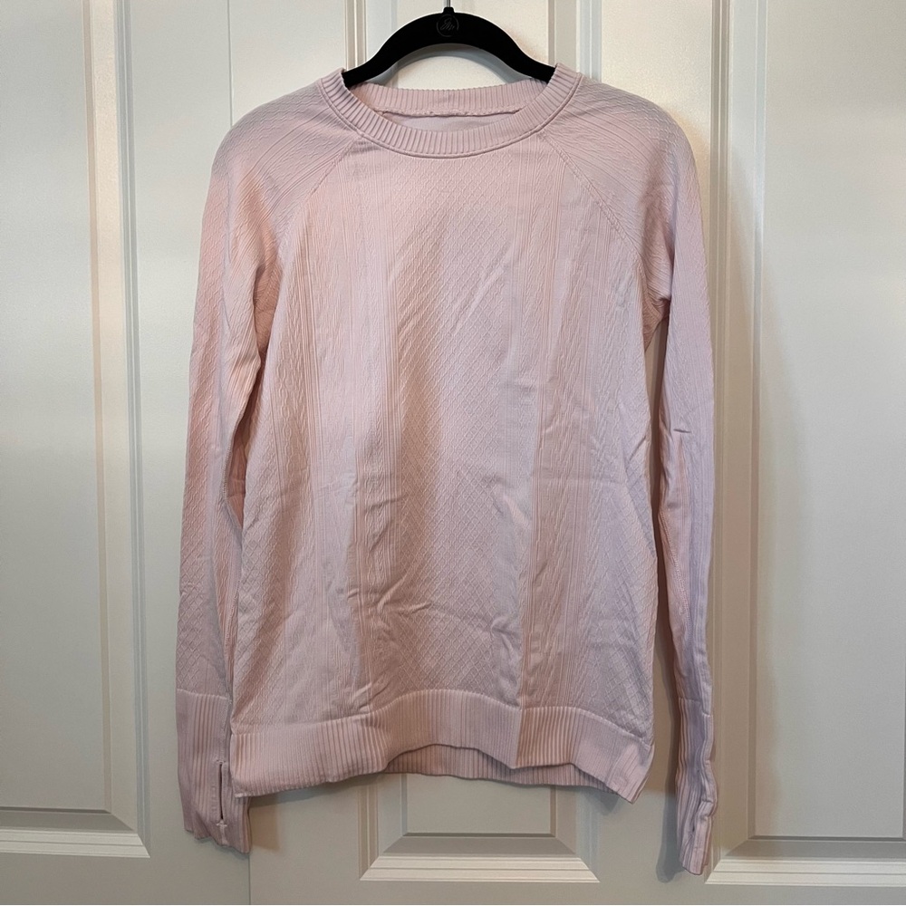 Lululemon Rest Less Pink Pullover Top 8
